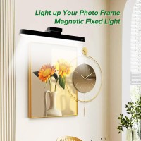 2Pack 16Inch Picture Light Battery Operated Rechargeable Magnetic Led Lights With Remote Dimmable Timer Painting Light Art D