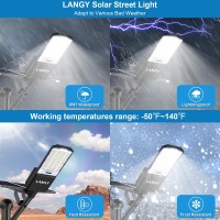 Solar Street Light 1500W Solar Street Lights Outdoor Ip67 Waterproof Solar Powered Led Street Light Dusk To Dawn With Remote Con