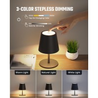 Superdanny Cordless Table Lamps 3 Adjustable Height 3 Light Colors Dimmable 4000Mah Rechargeable Battery Operated Table Light