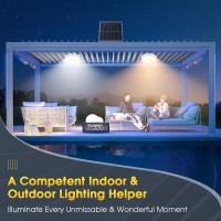 Sunbonar Solar Ceiling Lights Indoor Outdoor2 Pack Dimmable Daytime 3000K4000K6000K Solar Shed Lights With Onoff Switch