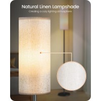 Goebleson Dimmable Floor Lamp For Living Room Corner Floor Lamp With Remote 66 Standing Tall Lamp Linen Lampshade 10W 800L