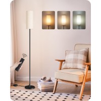 Goebleson Dimmable Floor Lamp For Living Room Corner Floor Lamp With Remote 66 Standing Tall Lamp Linen Lampshade 10W 800L