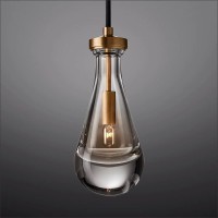 Jowjut Glass Pendant Lights Modern Vintage Pendant Light Fixture Crystal Glass Ceiling Pendant Light Raindrop Design Clear Shade Gold Brushed Brass Pnedant Lighting Kitchen Island Farmhouse