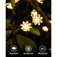 Flower String Lights 59 Ft 100 Led Fairy Lights Plug In With Remote Timer Connectable Twinkle Lights For Bedroom Wedding Patio C