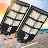 Sunwish 800W Solar Street Lights 6500K Solar Street Lamp Dusk To Dawn Solar Lights Outdoor Waterproof Ip66 Super Bright Solar Powered Street Lights With Motion Sensor For Parking Lot Yard