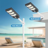 Sunwish 800W Solar Street Lights 6500K Solar Street Lamp Dusk To Dawn Solar Lights Outdoor Waterproof Ip66 Super Bright Solar Powered Street Lights With Motion Sensor For Parking Lot Yard