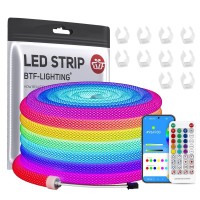 Btflighting 164Ft Ws2811 Ws2812B Ic Rgb 360 Degree Round Reticulate Chasing Color Neon Led Strip Kit Bluetooth Controller Flex