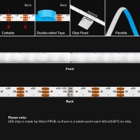 Btflighting Fcob Cob Xgb1338Ws2812B Ic Rgb 160Ledm 320Ic Led Strip Dc5V 65Ft Individual Addressable Flexible High Density U