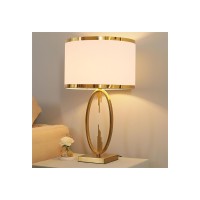 Yudizws Modern Metal Table Lamps With Fabric Shades, Modern Bedside Table Lamp Luxury Gold Decoration Desk Lamp E27 Night Lighting For Living Room Bedroom Coffee,Large