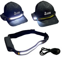 Backroad Outdoors 230-Degree Multifunction Rechargeable Led Headlamp 5 Modes Waterpoof Great For Hiking, Hunting, Fishing, Camping, Mechanics, And More.