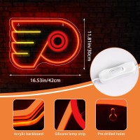 Ice Hockey Neon Sign Flyers Hockey Team Flyers Led Sign Sport Neon Lights Hockey Light Hockey Club Decor Hockey Gifts For Boys H