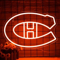 Ice Hockey Neon Sign Montreal Sports Hockey Team Canadiens Led Sign Sport Neon Lights Hockey Light Hockey Club Decor Hockey Gift