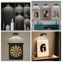 3Pack Picture Light Rechargeable Battery Operated Painting Light Magnetic Art Display Light With Remote Timerdimmable Picture F