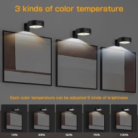 3Pack Picture Light Rechargeable Battery Operated Painting Light Magnetic Art Display Light With Remote Timerdimmable Picture F