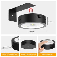 3Pack Picture Light Rechargeable Battery Operated Painting Light Magnetic Art Display Light With Remote Timerdimmable Picture F