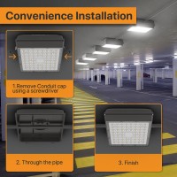 Pvilub Led Canopy Light 100W 2Packs,15000Lm Canopy Led Lights Outdoor,10.4