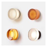 Wall Lamp Glass Wall Sconce Light Living Room Aisel Corridor Bedroom Lamp Bathroom Home Decoration Indoor Lighting Round Lighting (Color : Warm White, Size : A White)