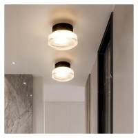 Wall Lamp Glass Wall Sconce Light Living Room Aisel Corridor Bedroom Lamp Bathroom Home Decoration Indoor Lighting Round Lighting (Color : Warm White, Size : A White)