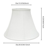 Nuoditos White Lamp Shades Set Of 2 Replacement Fabric Lampshades For Chandelier Table Lamps Floor Lamps Medium Lampshades 12