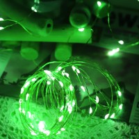 Green String Lights Christmas, 2 Pack 100Led Copper String Lights Battery Operated Fairy Lights Waterproof Twinkle Lights For Home, Garden, Outdoor, Xmas, St. Patrick'S Day Decor-Green