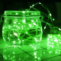 Green String Lights Christmas, 2 Pack 100Led Copper String Lights Battery Operated Fairy Lights Waterproof Twinkle Lights For Home, Garden, Outdoor, Xmas, St. Patrick'S Day Decor-Green