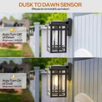 2 Packs Dusk To Dawn Outdoor Wall Lighting 976 Exterior Light Fixture Wall Mount For House Front Porch Light Black Antirus