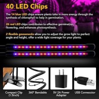 Ipower Led Grow Light With Adjustable Gooseneck Auto Onoff 3912H Timing Redblue Spectrum Lamp 11 Dimmable Levels For Ind