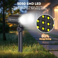 Coosolux Solar Spot Lights Outdoor Waterproof Ip65, 3 Modes Solar Motion Sensor Landscape Lights, Led Solar Motion Security Lights For Outside Yard Pathway Driveway Walkway Garden Patio, 2 Pack