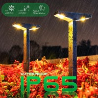 Jsot Solar Pathway Lights Outdoor 6 Pack Solarpowered Landscape Lighting For Outside Ip65 Waterproof Solar Lights For Backyar