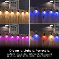 Enbrighten 2 Pack Led Premium Smart Color Changing String Lights 24Ft Black Cord 12 Shatterproof Acrylic Bulbs Weatherproof