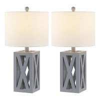 Jonathan Y Jyl1062Bset2 Stewart 215 Wood Led Table Lamp Farmhouse French Country Rustic Bohemian Bedroom Living Room O