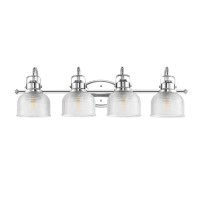 Jonathan Y Jyl7902A Virginia 30 4Light Metalglass Led Vanity Light Traditional Classic Living Room Dining Room Bedroom