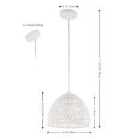 Jonathan Y Jyl6513A Campana 1025 1Light Bohemian Modern Woven Ropeiron Led Pendant Farmhouse Coastal Transitional Office