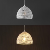 Jonathan Y Jyl6513A Campana 1025 1Light Bohemian Modern Woven Ropeiron Led Pendant Farmhouse Coastal Transitional Office