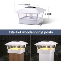 Solar Post Cap Lights 0Utdoor Bright Solar Powered Post Lights With Edison Led Bulbs For 4X4 Woodvinyl Post Waterproof Warm W