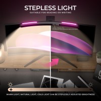 Geisofu Monitor Light Bar Curved With Rgb Backlight Computer Screen Lamp For Eye Caring Dual Light Source With Touch Control Tim