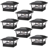 Solar Post Cap Lights 0Utdoor Bright Solar Powered Post Lights With Edison Led Bulbs For 4X4 Woodvinyl Posts Waterproof Warm