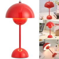 Azuraokey Modern Mushroom Table Lamp, 3 Colors Dimmable Mushroom Desk Lamp, Cordless Touch Button Nordic Minimalist Mushroom Table Lamp For Bedroom Living Room Restaurant Bar