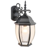 Lprzsg 9.87 Inch Porch Lights Outdoor, Outdoor Wall Lantern, Outside Waterproof Wall Fixture Sconce With Clear Glass Villa Garden Front Door Lighting