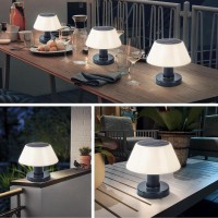 Solar Outdoor Table Lamp,Portable Outdoor Led Cordless Lamps With 4 Lights Models Outdoor Lantern Warm Lights With Rechargeable Battery For Outside Patio Garden Bedroom Living Room