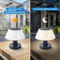 Solar Outdoor Table Lamp,Portable Outdoor Led Cordless Lamps With 4 Lights Models Outdoor Lantern Warm Lights With Rechargeable Battery For Outside Patio Garden Bedroom Living Room