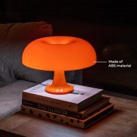 Orange Mushroom Lamp Retro Nesso Table Lamp With Remote That Works Up To 65Ft Away Dimmable Orange Lamp Midcentury 70S Fu