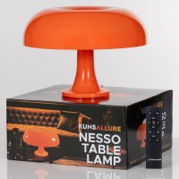 Orange Mushroom Lamp Retro Nesso Table Lamp With Remote That Works Up To 65Ft Away Dimmable Orange Lamp Midcentury 70S Fu