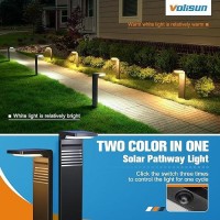 Volisun Solar Pathway Lights Outdoor 6Pack Super Bright Outdoor Solar Lights With Warm White And Cool White Light Waterproof S