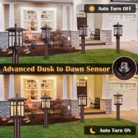 Brilvibera Dusk To Dawn Outdoor Post Lights Hard Wired Bronze Waterproof Outdoor Post Lamp For Patio Exterior Post Lamp Light