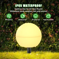 Solar Lights Outdoor Waterproof Decorations 5 Pack Solar Globe Lights For Outside Color Changing Solar Garden Lights For Christ