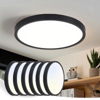 Sadenicel 12 Inch Flush Mount Ceiling Light Led Ceiling Light Fixture 24W 3000K4000K6000K Adjustable 2400Lm Ultraslim Flat