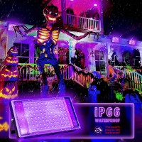 Gkt 100W Led Black Light Uv Light Black Lights For Glow Party Ip66 Waterproof Black Light Party Light Suitable For Halloween