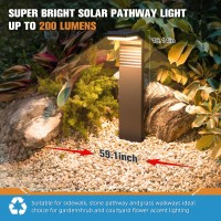 Volisun Solar Pathway Lights Outdoor 2Pack Super Bright Outdoor Solar Lights With Warm White And Cool White Light Waterproof S