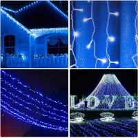 Illuminew 108Ft 300 Led Outdoor Indoor String Lights Safety Plug In 8 Modes Halloween Decorations Twinkle Mini Lightschristma